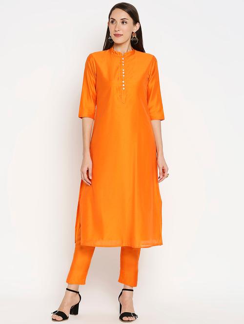 solid kurta pant set - 17998653 - Very Small Image - 1