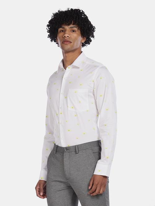 mens micro print formal shirt - 17998830 - Very Small Image - 1