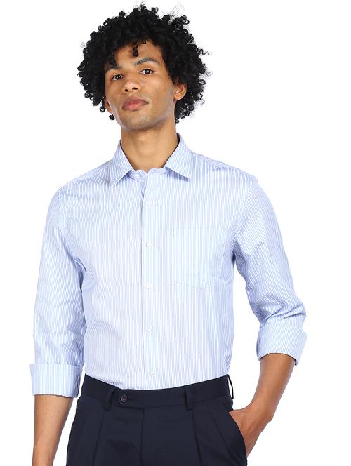 blue striped formal shirt - 17998902 - Very Small Image - 1
