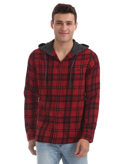 red checkered casual shirt - 17999020 - Very Small Image - 1