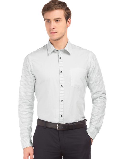 grey printed casual shirt - 17999814 - Very Small Image - 1