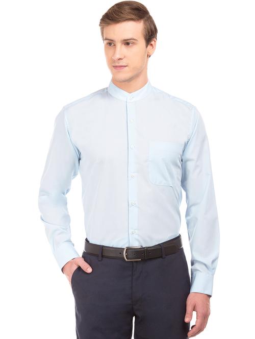 light blue solid formal shirt - 17999993 - Very Small Image - 1