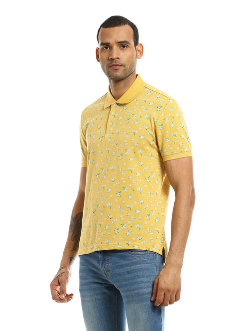 yellow printed polo t-shirt - 18000001 - Very Small Image - 1