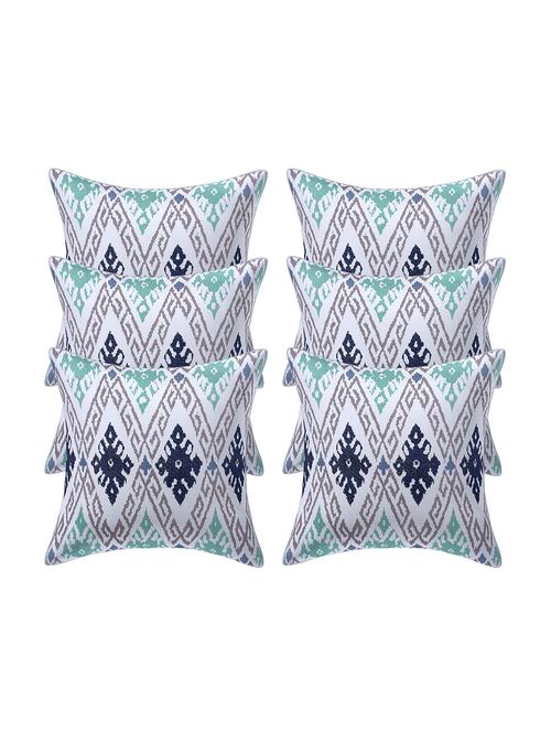 indhome life printed reversible style 200 tc pure thick cotton canvas 16x16 inch cushion cover (set of 2 ) - 18000140 - Very Small Image - 1
