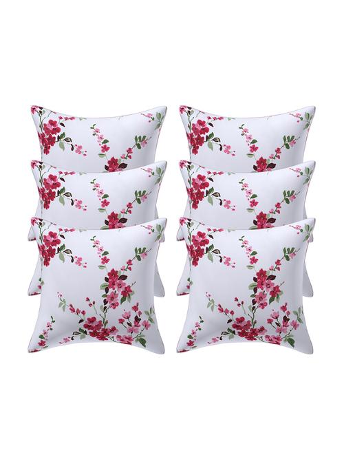 indhome life printed reversible style 200 tc pure thick cotton canvas 16x16 inch cushion cover (set of 5 ) - 18000150 - Very Small Image - 1