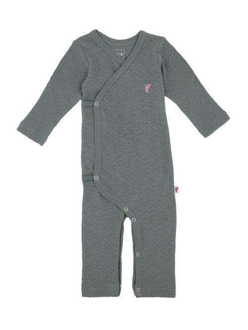grey textured rompers nightwear - 18000640 - Very Small Image - 1