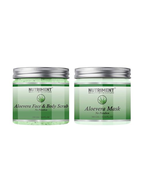 nutriment aloevera scrub and mask, 250gram each, (pack of 2) - 18000696 - Very Small Image - 1