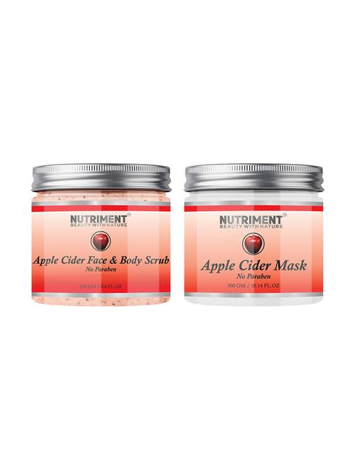 nutriment apple cider vinegar scrub, 250gram and apple cider vinegar mask, 300gram (pack of 2) - 18000697 - Very Small Image - 1
