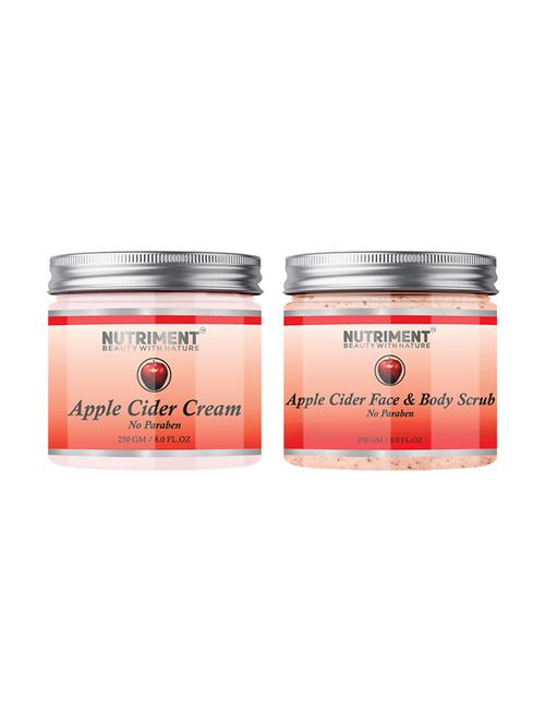 nutriment apple cider vinegar scrub & cream, 250gram each, (pack of 2) - 18000698 - Very Small Image - 1