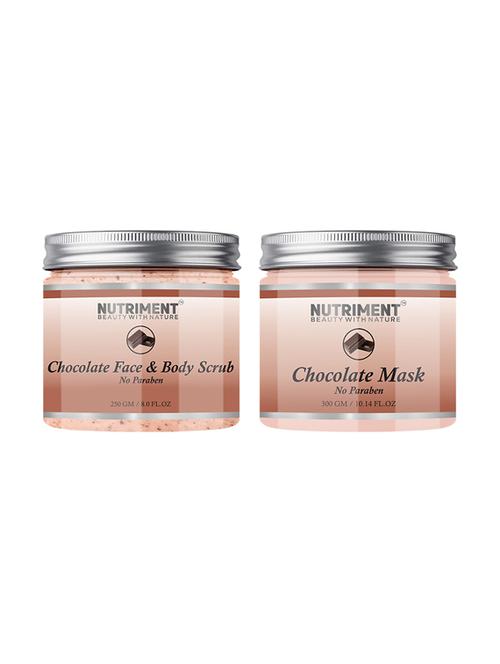 nutriment chocolate scrub, 250gram & chocolate mask, 300gram (pack of 2) - 18000702 - Very Small Image - 1