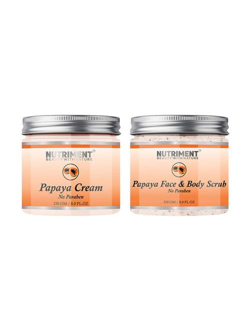 nutriment papaya scrub and cream, 250gram each, (pack of 2) - 18000717 - Very Small Image - 1