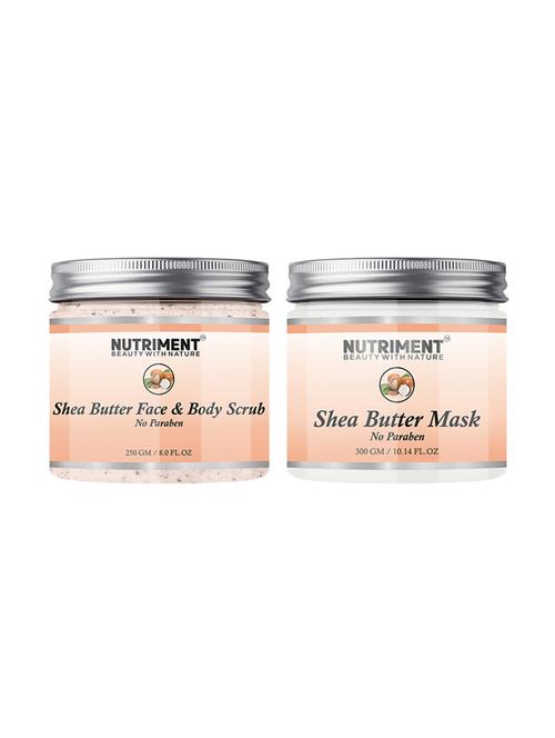 nutriment shea butter scrub, 250gram and shea butter mask, 300gram (pack of 2) - 18000722 - Very Small Image - 1