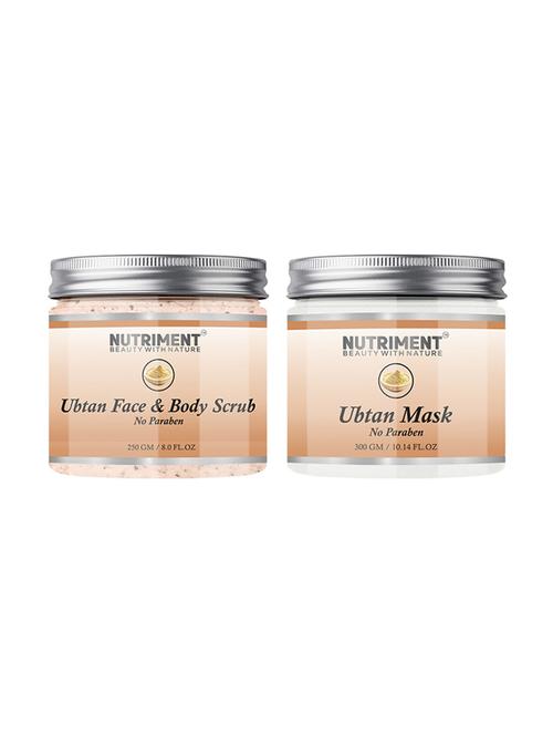 nutriment ubtan scrub, 250gram and ubtan mask, 300gram (pack of 2) - 18000723 - Very Small Image - 1