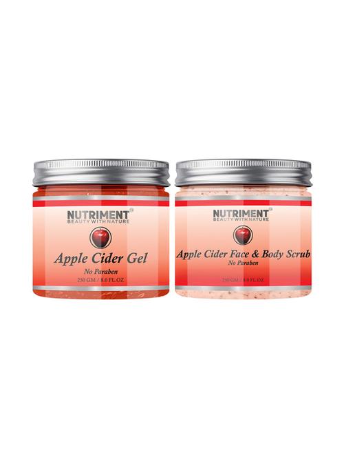 nutriment apple cider vinegar scrub & gel, 250gram each, (pack of 2) - 18000740 - Very Small Image - 1