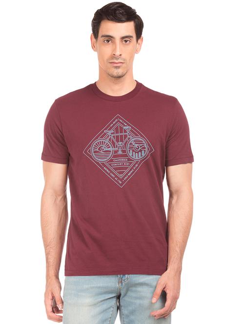 red front print t-shirt - 18001726 - Very Small Image - 1