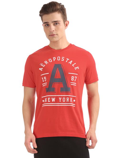 red front print t-shirt - 18001734 - Very Small Image - 1