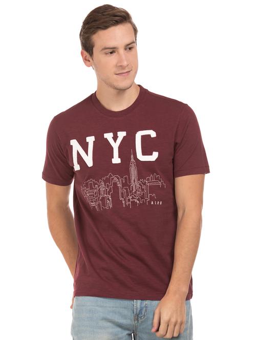 red self design t-shirt - 18001779 - Very Small Image - 1