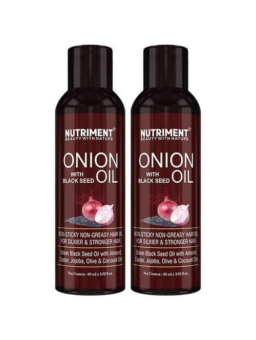 nutriment red onion black seed hair oil, 60ml each, pack of 2 - 18002709 - Very Small Image - 1