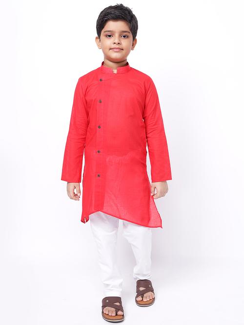 red solid kurta - 18002894 - Very Small Image - 1