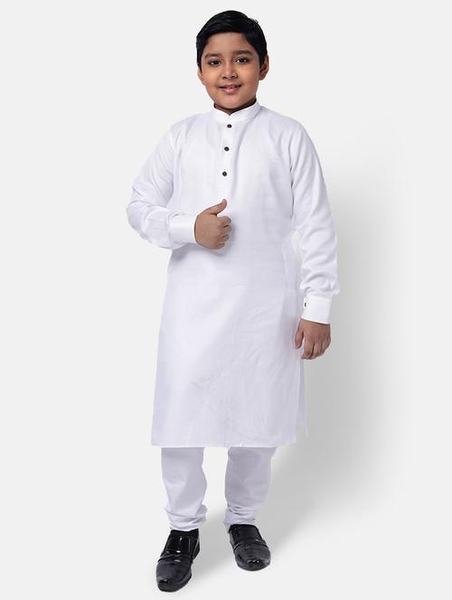 white solid kurta - 18002913 - Very Small Image - 1