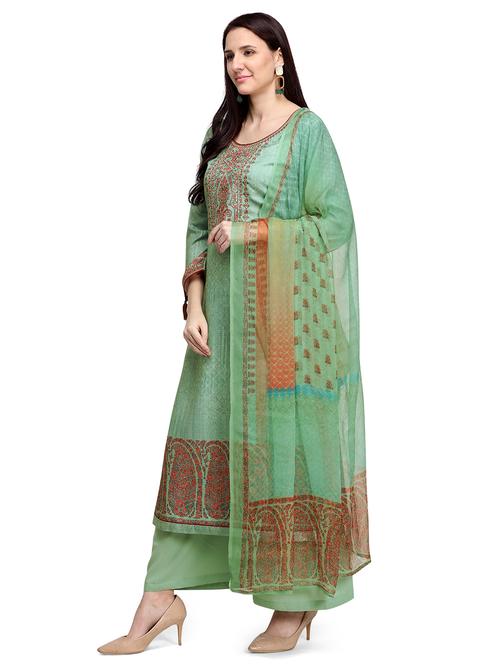 embroidered unstitched suit set - 18003249 - Very Small Image - 1