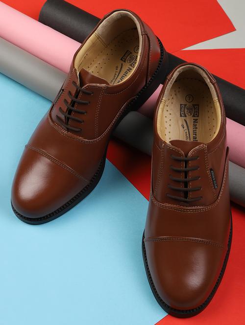 tan leather formal shoes - 18003542 - Very Small Image - 1
