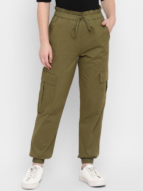 drawstring waist cargos trouser - 18003573 - Very Small Image - 1