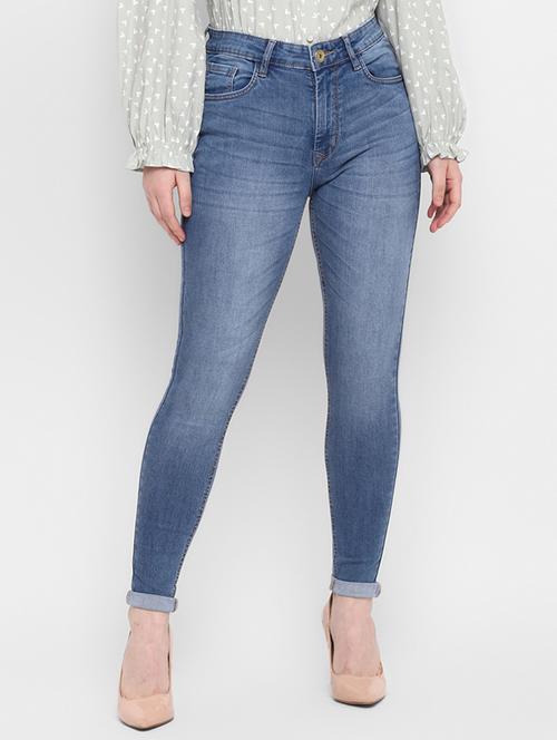 high rise stone washed jean - 18003762 - Very Small Image - 1