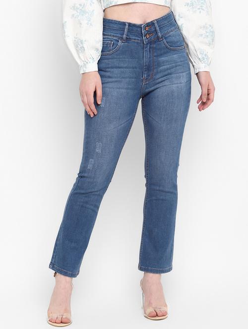 high rise stone washed jean - 18003771 - Very Small Image - 1