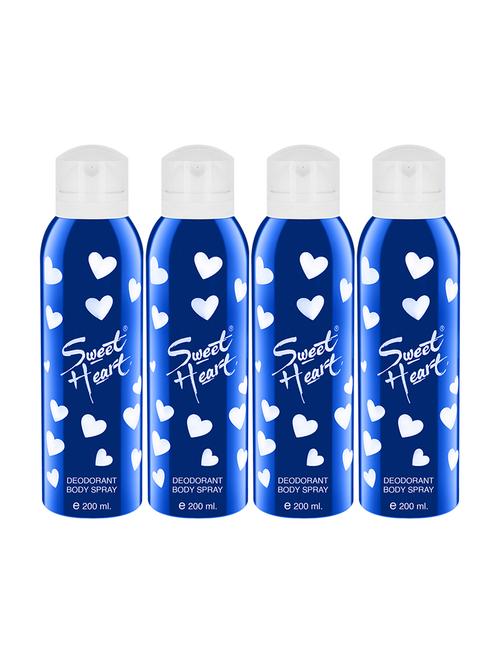 sweet heart blue deodorant perfumed, 200ml each (pack of 4) - 18003811 - Very Small Image - 1