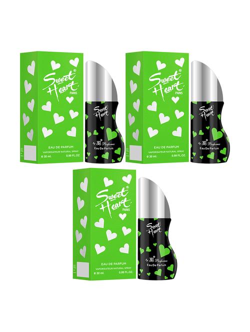sweet heart green eau de perfume, 30ml (pack of 3) - 18003828 - Very Small Image - 1