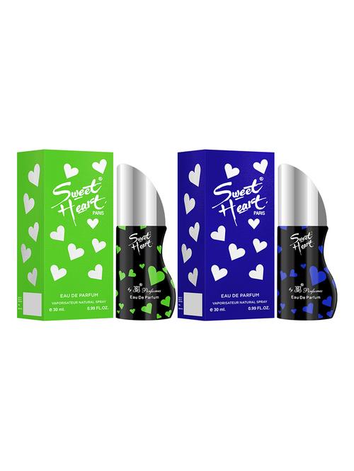 sweet heart green and blue eau de perfume, 30ml (pack of 2) - 18003837 - Very Small Image - 1