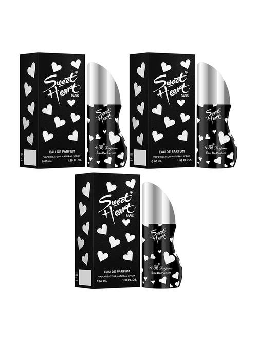 sweet heart black eau de perfume, 60ml (pack of 3) - 18003849 - Very Small Image - 1