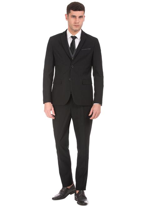 black self design 3-piece s suit - 18003986 - Very Small Image - 1