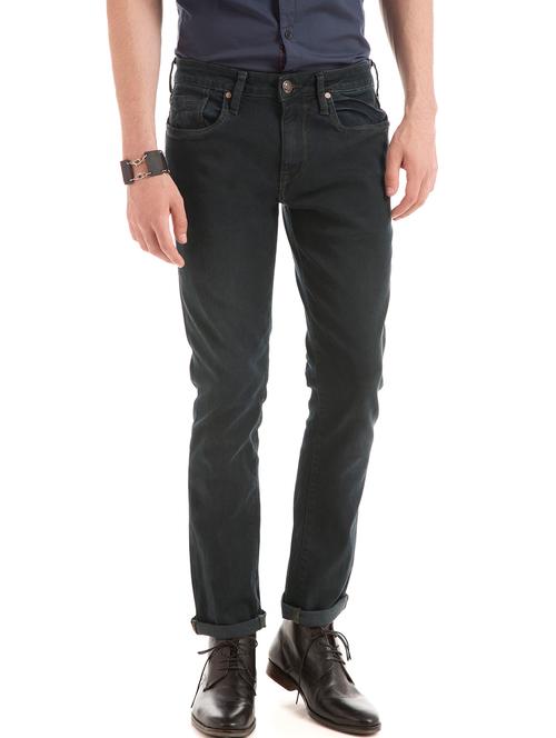 dark blue light washed denim jeans - 18004294 - Very Small Image - 1