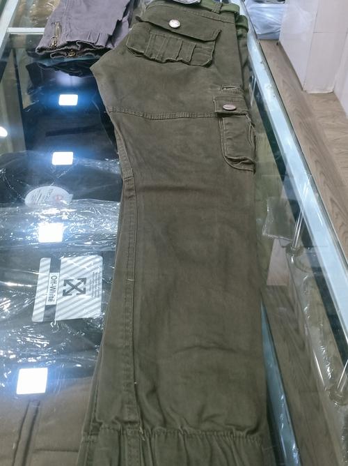 green denim trousers - 18005388 - Very Small Image - 1