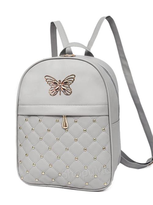 grey leatherette (pu) handbag - 18006154 - Very Small Image - 1