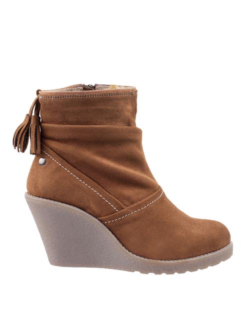 faux fur cuff booties - 18006387 - Very Small Image - 1