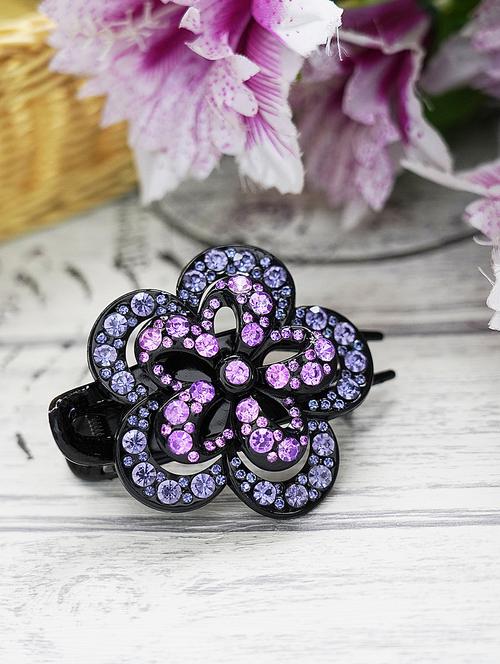 purple crystal hair pin - 18006409 - Very Small Image - 1