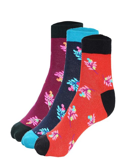 ankii cotton self design women premium ankle socks, pack of 3 - 18006614 - Very Small Image - 1