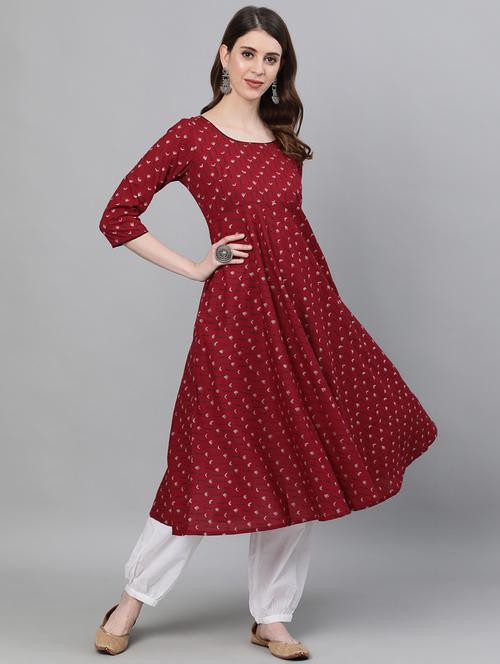 women's flared kurta - 18007367 - Very Small Image - 1