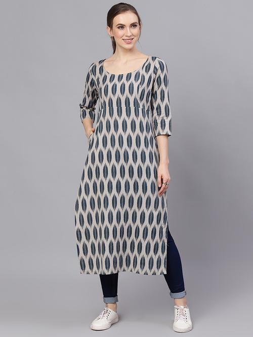 women's straight kurta - 18007371 - Very Small Image - 1