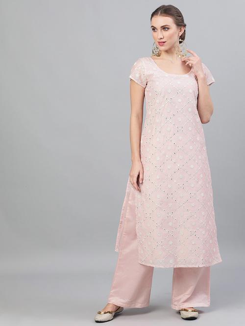 pastel kurta palazzo set - 18007434 - Very Small Image - 1