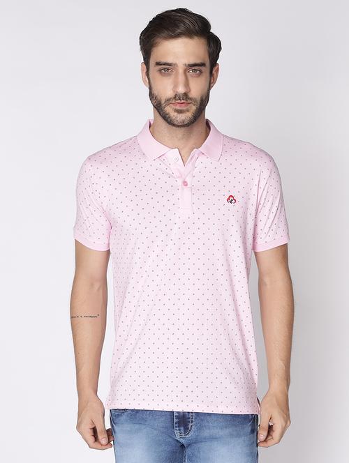 pink printed polo t-shirt - 18008183 - Very Small Image - 1