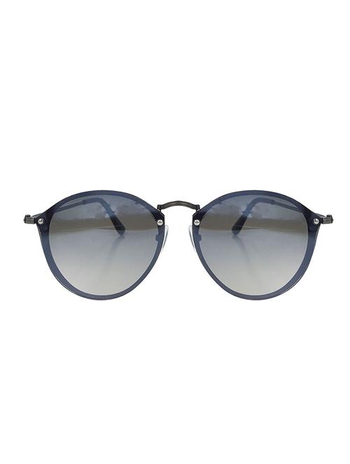 royalmede black & black round sunglasses for men & women - 18008601 - Very Small Image - 1