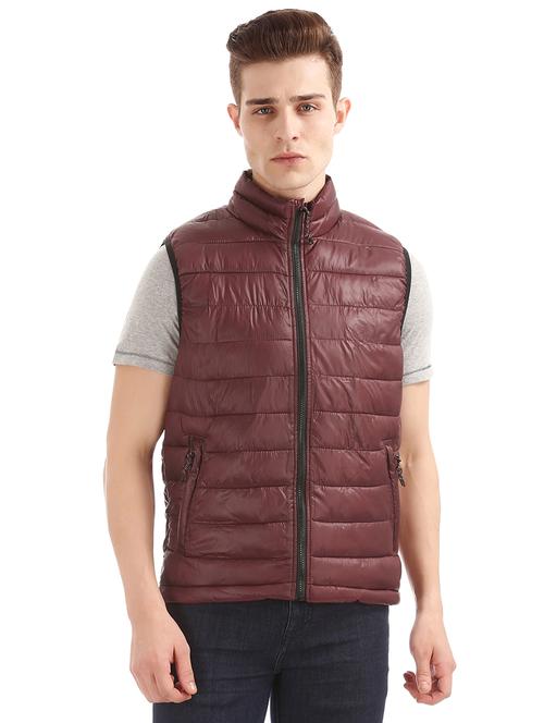 red solid quilted jacket - 18009116 - Very Small Image - 1