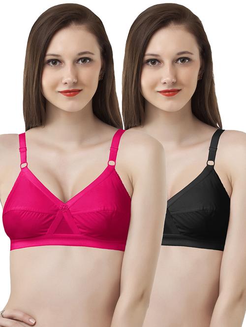set of 2 solid regular bra - 18009694 - Very Small Image - 1