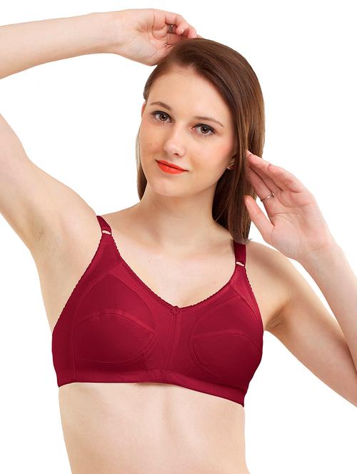 maroon non padded minimizer bra - 18009711 - Very Small Image - 1