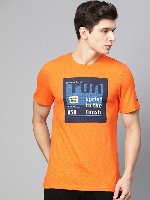 orange printed t-shirt - 18009840 - Very Small Image - 1