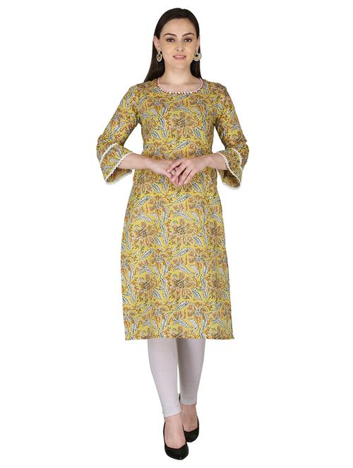 floral straight kurta - 18010270 - Very Small Image - 1